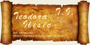 Teodora Ilisić vizit kartica